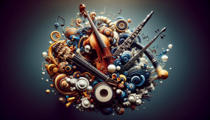 Classical instruments: contrabass, oboe, and more in focus.