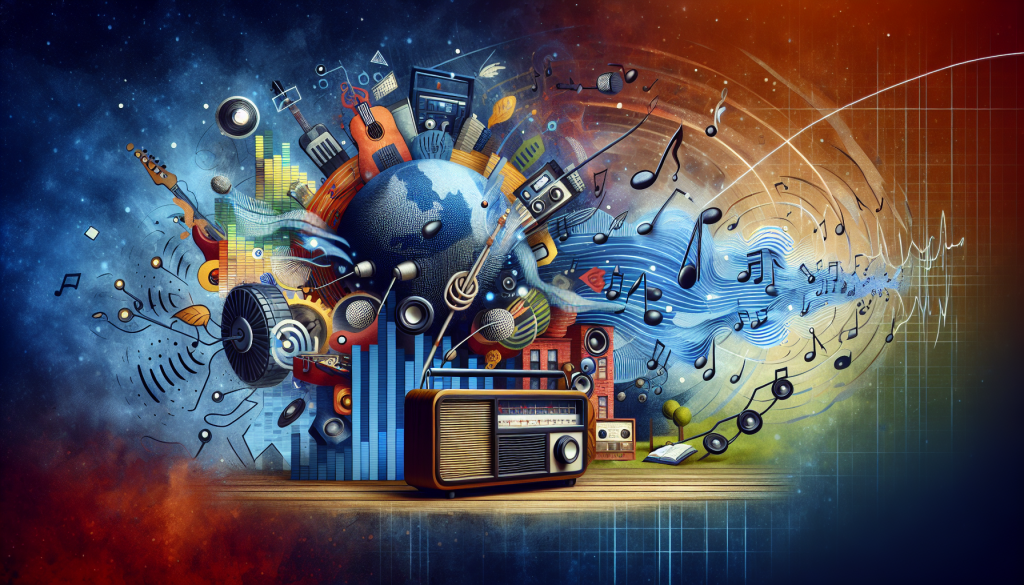 Radio editor selecting music tracks for broadcast.