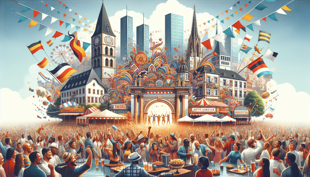 People enjoying an outdoor festival in Saarland.