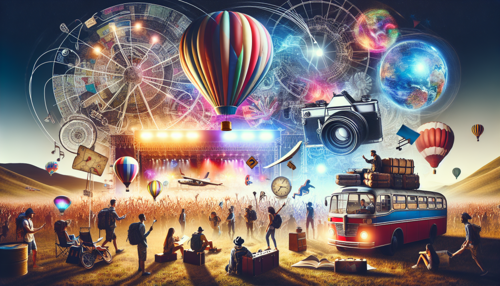 People enjoying a concert at a music festival.