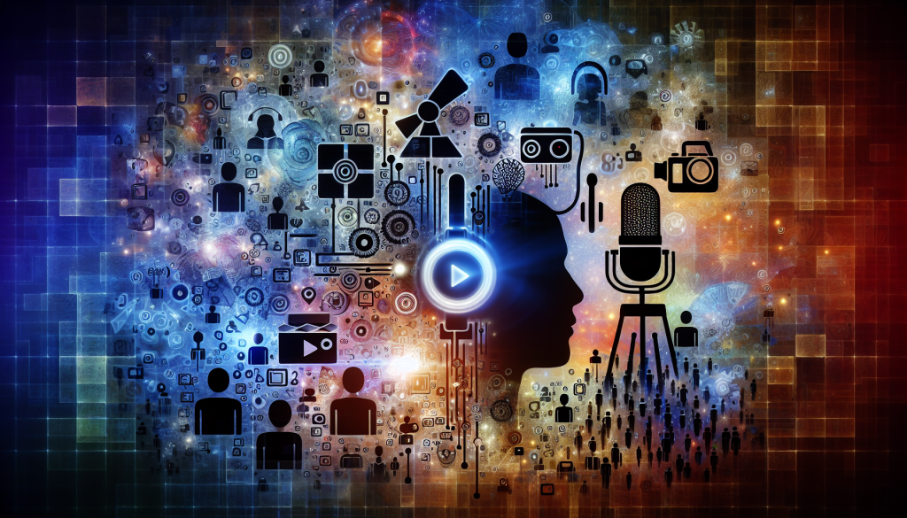 People watching a social media live stream on devices.