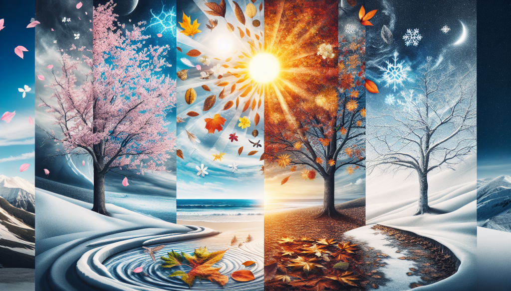Four seasonal playlists with symbolic icons.