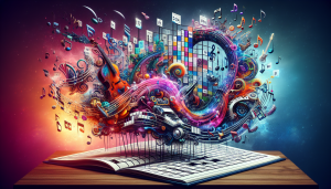 Musical notes and calendar for theme weeks planning.