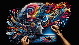Person editing video on a computer screen.