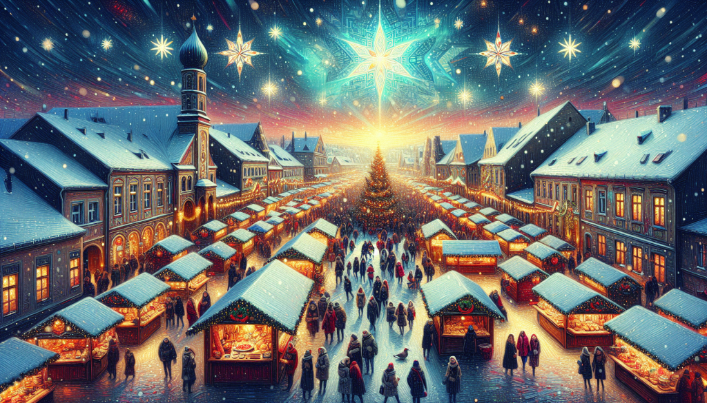 Ostdeutsche Weihnachtsmärkte mit festlicher Beleuchtung